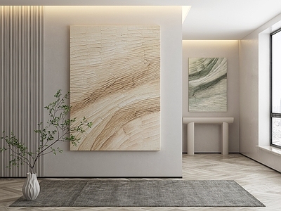 现代侘寂挂画 油画 书房挂画 茶室挂画 客厅挂画 玄关挂画