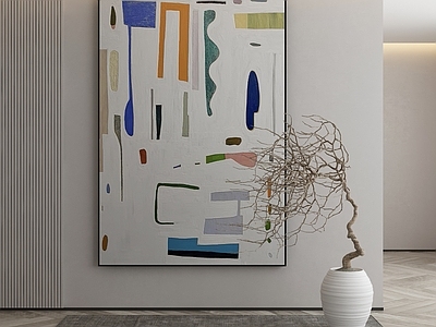现代侘寂挂画 油画 书房挂画 茶室挂画 客厅挂画 玄关挂画