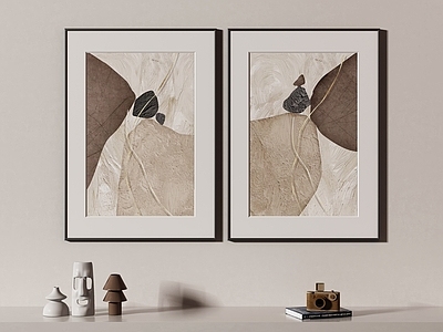 现代侘寂挂画 油画 书房挂画 茶室挂画 客厅挂画 玄关挂画