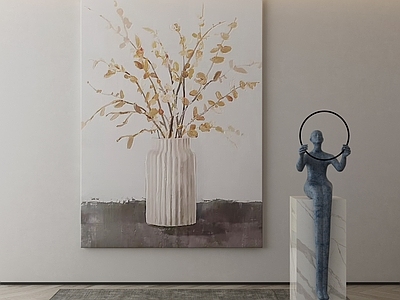 现代侘寂挂画 油画 书房挂画 茶室挂画 客厅挂画 玄关挂画
