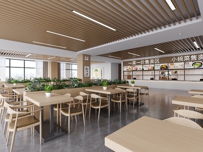 现代食堂 学校食堂 包厢