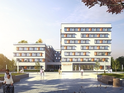 现代新中式医院建筑 失能养老院养护院