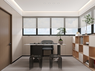 现代茶室 现代茶室 装饰柜 矮柜 茶桌