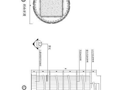 柱子节点 铝板圆柱节点图 施工图