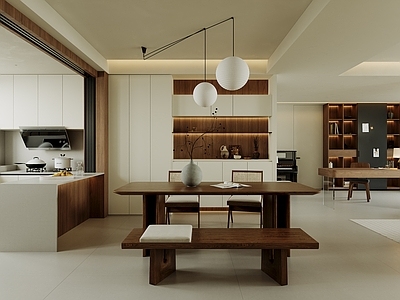 现代家居客厅 现代平层客餐厅