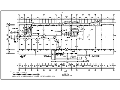 现代办公楼建筑 6层办公楼建筑图 施工图