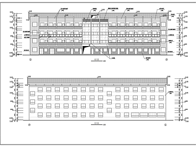 现代办公楼建筑 框架厂区办公楼 施工图