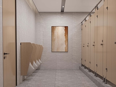 现代公共卫生间 男卫生间