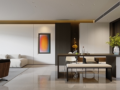 现代家居客厅 无主灯客厅 大平层客厅