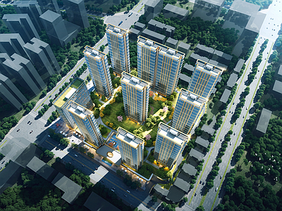 简约现代高层住宅 豪宅 好房子 超架空 住宅规划