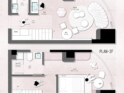 loft公寓 iGo 45㎡ 户型优化 案例源文件 PS彩平图 施工图