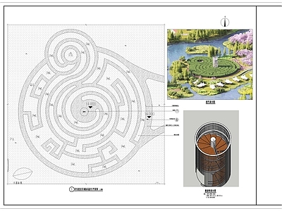 景观节点 寻宝迷宫详图 迷宫平面图 景观迷宫 施工图