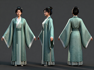 女人 汉人 穿汉服的女人 汉服 古代女人 中国美女