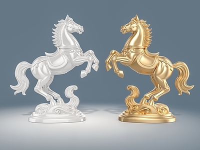 其他动物 马年摆件 马年装置 马年美陈 立马有钱