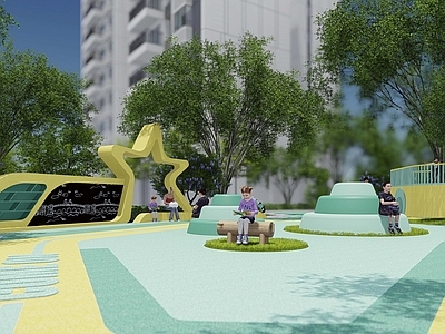 现代简约儿童游乐空间 儿童活动区 儿童乐园 亲子互动区 亲子活动 儿童设施