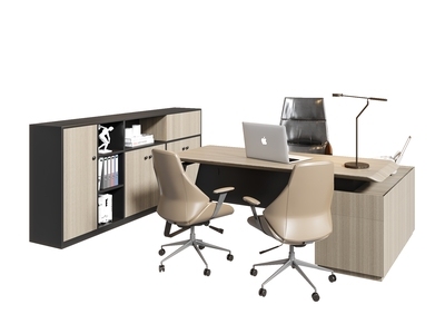 现代办公桌椅组合 大班桌 大班台 边柜 矮柜 办公椅 经理办公桌椅