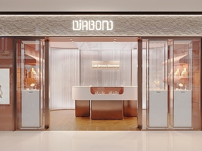 现代轻奢珠宝店 珠宝店 培育钻石
