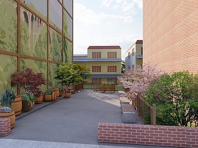 新中式乡村庭院 场镇休闲景观