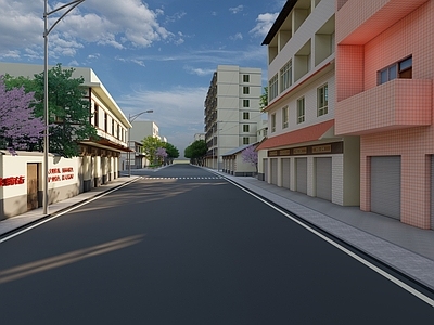 新中式其他商业建筑 乡村场镇街道