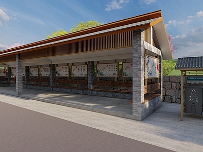 新中式其他公共建筑 休闲廊亭