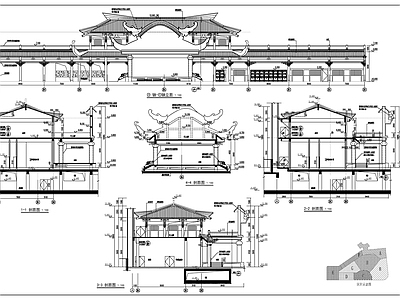 新中式现代其他建筑 乐园古戏台建筑 施工图