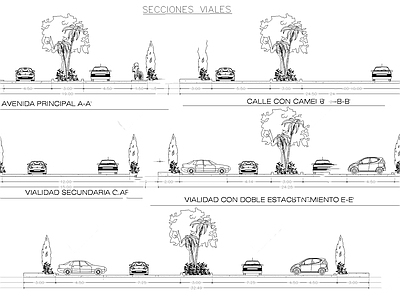 景观节点 道路剖面详图 施工图