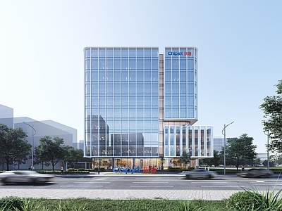 现代科研办公楼 现代办公楼 高层办公楼 产业工业园办公楼 数字产业园 行政办公楼