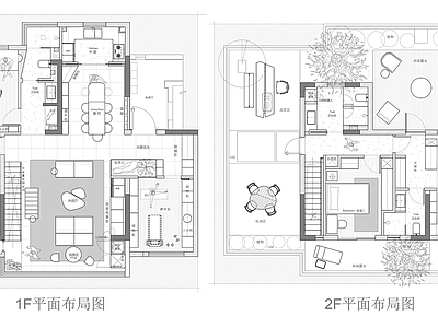 别墅 194㎡复式 平面图 户型优化 施工图