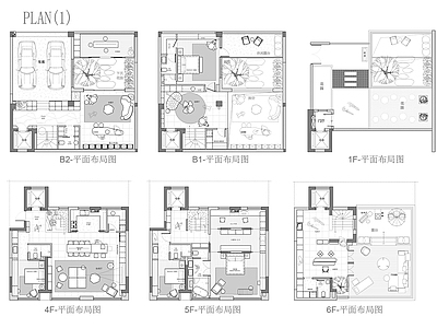 别墅 400㎡别墅 平面图 户型优化 施工图