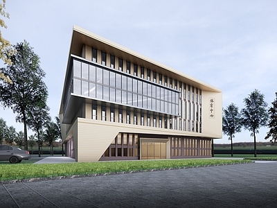 现代简约体育建筑 体育馆 球馆 羽毛球馆 展馆 小型体育馆