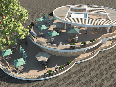 现代简约其他景观小建筑 景观小建筑 公园服务中心 售卖 咖啡厅