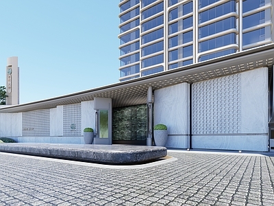 现代其他公共建筑 成都保理新川天珺 住宅小区入口 入口大堂 曲线立面