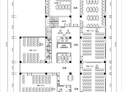 现代极简培训中心 培训机构 教育中心 托教班 施工图