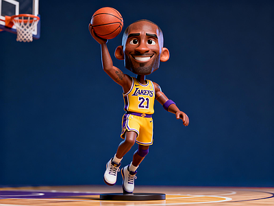 玩具 手办 湖人 21 号手 篮球 Q 版人偶 NBA 球星 科比