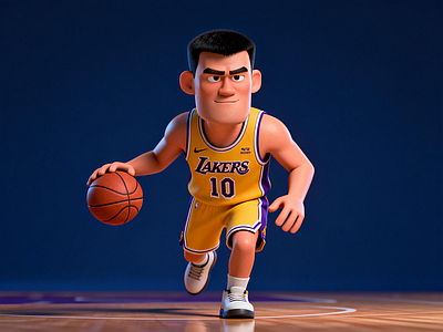 玩具 手办 湖人 11 号手 篮球卡通球星 姚明 NBA 湖人