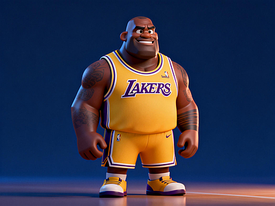 玩具 湖人球员手办 奥尼尔 NBA 湖人 篮球运动员摆件 卡通篮球人偶