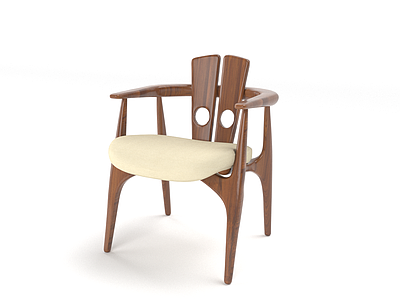 中古侘寂餐椅 卡蒂塔餐椅 中古风餐椅 木椅