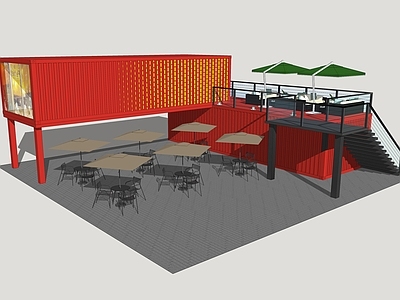 集装箱 商业集装箱 市集集装箱 休闲咖啡吧 移动商业建筑 休闲步行街