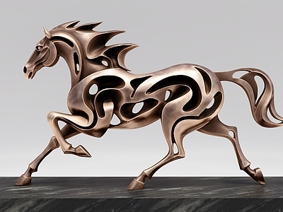 现代极简雕塑摆件 现代金属雕塑 抽象雕塑 现代摆件