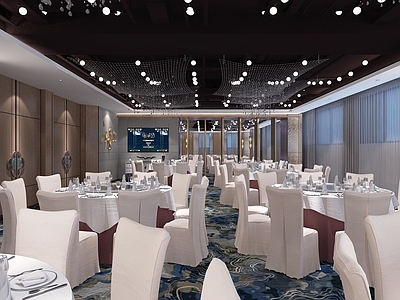 现代新中式自助餐厅 餐厅 自助餐 酒店宴会厅 宴会厅