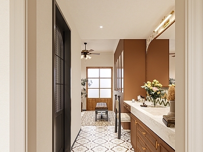 中古复古衣帽间 复古化妆衣帽间