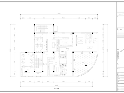 现代洗浴中心 平面方案 施工图