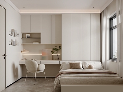 现代家居卧室 榻榻米 主卧