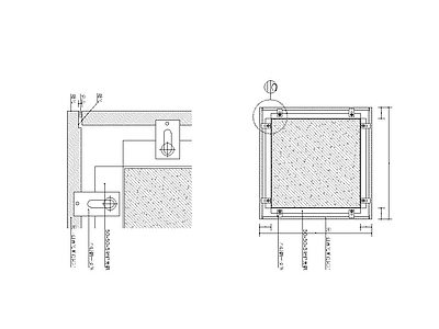 柱子节点 石材方柱节点图 施工图