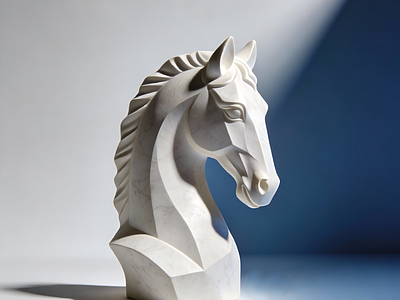 现代雕塑摆件 现代雕塑摆件 现代马头雕塑