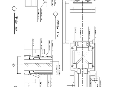 柱子节点 石材方柱节点图 施工图