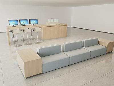 现代办公桌椅 现代填单台 填单台桌椅 自助区等候区沙发