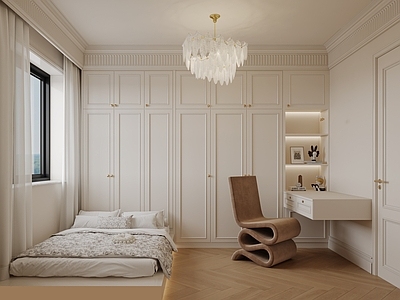 现代法式榻榻米卧室 次卧