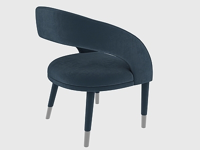 现代餐椅 餐厅 单椅 蓝色单椅