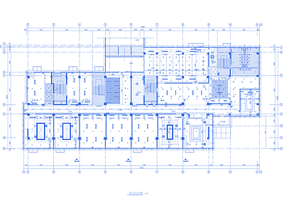 现代开放办公室 办公宿舍 施工图